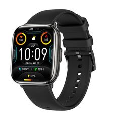 Smartwatch impermeabile IP68 HD12 da 1,75 pollici, supporta il monitoraggio dell'ossigeno nel sangue (nero)