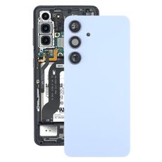Per Samsung Galaxy S24 SM-S921B Cover posteriore batteria OEM con copriobiettivo fotocamera (blu)