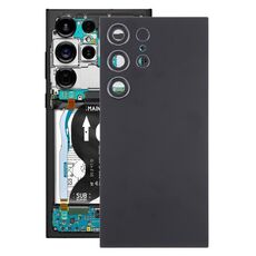 Per Samsung Galaxy S24 Ultra SM-S928B Cover posteriore batteria OEM con copriobiettivo fotocamera (nero)