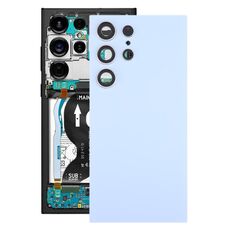 Per Samsung Galaxy S24 Ultra SM-S928B Cover posteriore batteria OEM con copriobiettivo fotocamera (blu)
