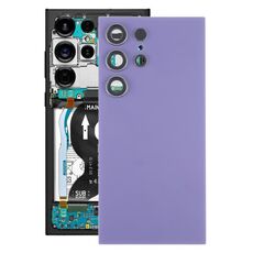 Viola, Per Samsung Galaxy S24 Ultra SM-S928B Cover posteriore batteria OEM con copriobiettivo fotocamera (viola)
