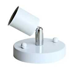 Raccordi per lampada portalampada universali retrò in metallo con montaggio a vite E27, colore: bianco