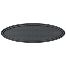 Tappetino antiscivolo ovale con ornamenti per console centrale auto, stile: senza diamante