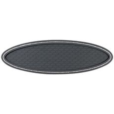 Tappetino antiscivolo ovale con ornamenti per console centrale auto, stile: con diamante