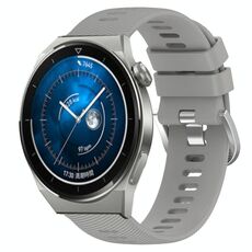 Per Huawei Watch GT3 Pro 46mm 22mm Cinturino in silicone morbido a tinta unita (grigio)