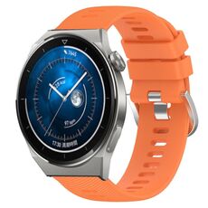 Per Huawei Watch GT3 Pro 46mm 22mm Cinturino in silicone morbido a tinta unita (arancione)