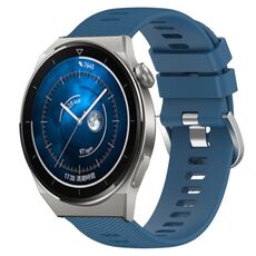 Per Huawei Watch GT3 Pro 46mm 22mm Cinturino in silicone morbido a tinta unita (blu)