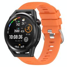 Per Huawei Watch GT Runner 22mm Cinturino in silicone morbido a tinta unita (arancione)