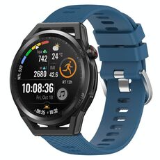 Per Huawei Watch GT Runner 22mm Cinturino in silicone morbido a tinta unita (blu)