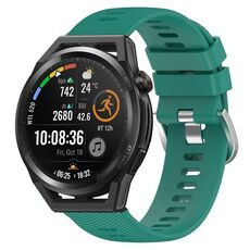 Per Huawei Watch GT Runner 22mm Cinturino in silicone morbido a tinta unita (verde)