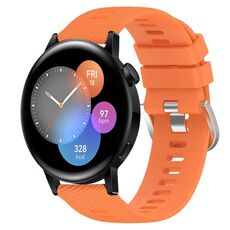 Per Huawei Watch 3 Cinturino per orologio in silicone morbido a tinta unita da 22 mm (arancione)