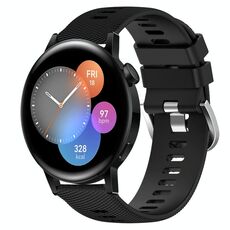 Per Huawei Watch 3 Cinturino per orologio in silicone morbido a tinta unita da 22 mm (nero)
