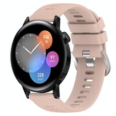 Per Huawei Watch 3 Cinturino per orologio in silicone morbido a tinta unita da 22 mm (rosa)