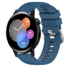 Per Huawei Watch 3 Cinturino per orologio in silicone morbido a tinta unita da 22 mm (blu)