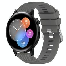 Per Huawei Watch 3 Cinturino per orologio in silicone morbido tinta unita da 22 mm (grigio scuro)