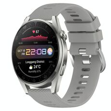 Per Huawei Watch 3 Pro 22mm Cinturino in silicone morbido a tinta unita (grigio)