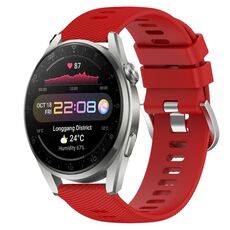 Per Huawei Watch 3 Pro 22mm Cinturino in silicone morbido a tinta unita (rosso)