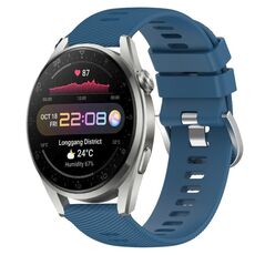Per Huawei Watch 3 Pro 22mm Cinturino in silicone morbido a tinta unita (blu)