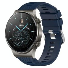 Per Huawei GT2 Pro 22mm Cinturino in silicone morbido a tinta unita (blu notte)