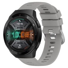 Per Huawei Watch GT 2E 22mm Cinturino in silicone morbido a tinta unita (grigio)
