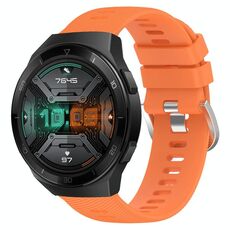 Per Huawei Watch GT 2E 22mm Cinturino in silicone morbido a tinta unita (arancione)