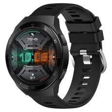 Per Huawei Watch GT 2E 22mm Cinturino in silicone morbido a tinta unita (nero)