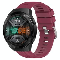 Per Huawei Watch GT 2E 22mm Cinturino in silicone morbido a tinta unita (rosso vino)