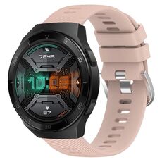 Per Huawei Watch GT 2E 22mm Cinturino in silicone morbido a tinta unita (rosa)