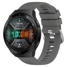Per Huawei Watch GT 2E 22mm Cinturino in silicone morbido a tinta unita (grigio scuro)