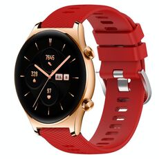 For Honor Watch GS 3 22mm Cinturino in silicone morbido a tinta unita (rosso)