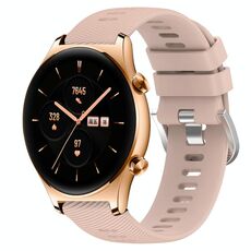 For Honor Watch GS 3 22mm Cinturino in silicone morbido a tinta unita (rosa)