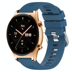 For Honor Watch GS 3 22mm Cinturino in silicone morbido a tinta unita (blu)