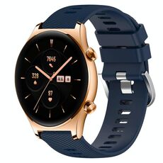 For Honor Watch GS 3 22mm Cinturino in silicone morbido a tinta unita (blu notte)