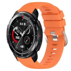 Cinturino per orologio in silicone morbido a tinta unita For Honor Watch GS Pro 22 mm (arancione)