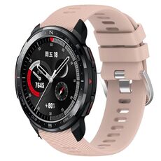 Cinturino per orologio in silicone morbido a tinta unita For Honor Watch GS Pro 22 mm (rosa)