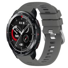 Cinturino per orologio in silicone morbido a tinta unita For Honor Watch GS Pro 22 mm (grigio scuro)