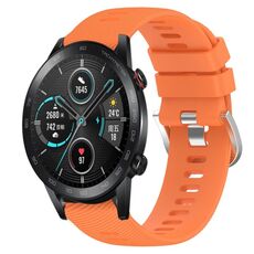 For Honor Magic Watch 2 46mm 22mm Cinturino in silicone morbido a tinta unita (arancione)
