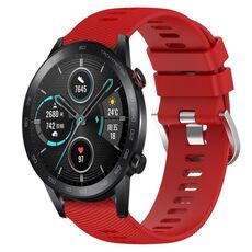 Per Honor Magic Watch 2 46mm 22mm Cinturino in silicone morbido a tinta unita (rosso)