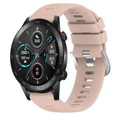 Per Honor Magic Watch 2 46mm 22mm Cinturino in silicone morbido a tinta unita (rosa)