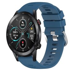 Per Honor Magic Watch 2 46mm 22mm Cinturino in silicone morbido a tinta unita (blu)