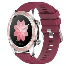 Cinturino per orologio in silicone morbido a tinta unita For Honor Watch Dream da 22 mm (rosso vino)