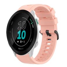 Per Garmin Forerunner 158 20mm Cinturino in silicone morbido a tinta unita (rosa)