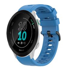 Per Garmin Forerunner 158 20mm cinturino in silicone morbido a tinta unita (blu)