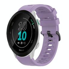 Per Garmin Forerunner 158 20mm cinturino in silicone morbido a tinta unita (viola)