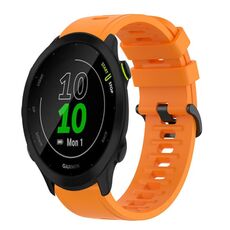 Per Garmin Forerunner 55 20mm cinturino in silicone morbido a tinta unita (arancione)