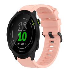 Per Garmin Forerunner 55 20mm cinturino in silicone morbido a tinta unita (rosa)