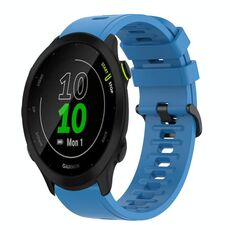 Per Garmin Forerunner 55 20mm cinturino in silicone morbido a tinta unita (blu)