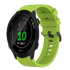 Per Garmin Forerunner 55 20mm cinturino in silicone morbido a tinta unita (verde lime)