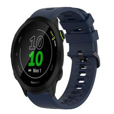 Per Garmin Forerunner 55 20mm cinturino in silicone morbido a tinta unita (blu notte)