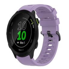 Per Garmin Forerunner 55 20mm cinturino in silicone morbido a tinta unita (viola)